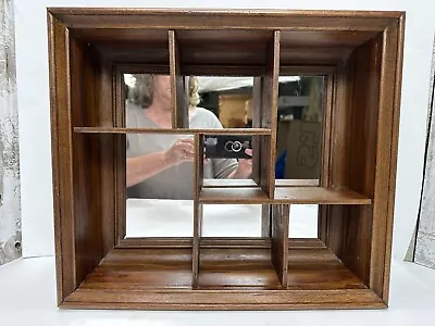 Shadow Box Wood Wall Display Shelf Shadow Box Wood & Mirror 15 X13 X4.5  • $55.90