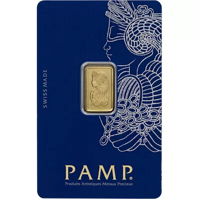 2.5 Gram Gold Bar - PAMP Suisse - Fortuna - 999.9 Fine In Sealed Assay • $224.83