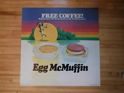 1979 McDONALD'S  HOT CAKES & SAUAGE  21 3/4 X 21 3/4 TRANSLITE POSTER~#4620 • $38