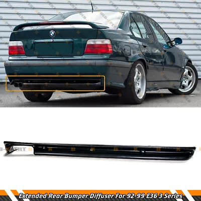 M3 Style Unpainted Black Add-on Rear Bumper Diffuser For 92-99 Bmw E36 3 Series • $68.99