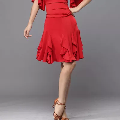 Latin Salsa Tango Rumba Cha Cha Square Ballroom Dance Dress#W280 Skirt 3  Colors • $29.99