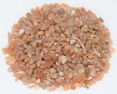 Peach Moonstone Semi Tumbled Gemstone Mini Chips 3 - 8 Mm (Moonstone Crystals) • $26.95