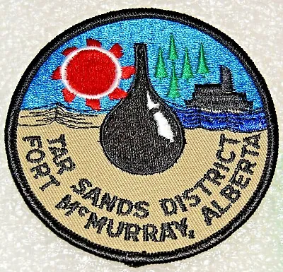 AR SANDS DISTRICT Fort McMurray Rolled Edge Circular Scout Badge Canada  ABT3BN2 • £21.20