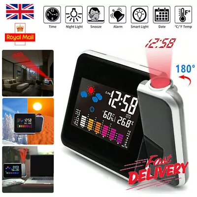 £9.35 • Buy Smart Alarm Clock Digital Led Projector Temperature Time Projection Lcd Display