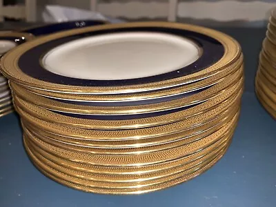 Lenox J19K Cobalt Blue & Gold Encrusted Dinner Plate. One Plate • $60