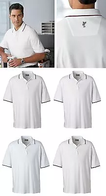 ASHWORTH GOLF Mens S M L XL 2XL 3XL 4XL Dri Wicking Polo Sport Shirt Tipped Trim • $18.16