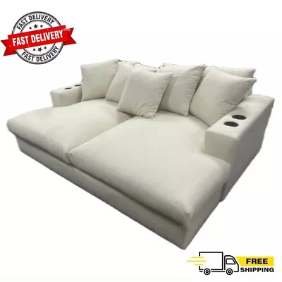 Luxe Cinema Sofa With Cupholders Day Bed Home Theatre - Many Colours And Fabrics • £1599.99