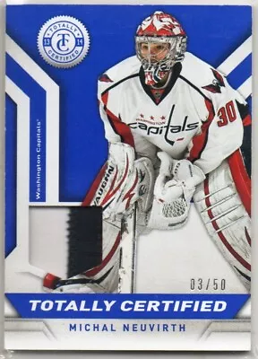 13-14 Panini Totally Certified Blue Game Used Patch Michal Neuvirth /50 • $14.99
