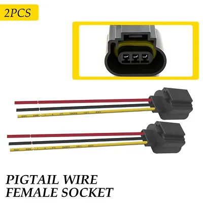 Wire Pigtail Female P 9008 H13 Two Harness Head Light Bulb Socket Connector Plug • $9.99
