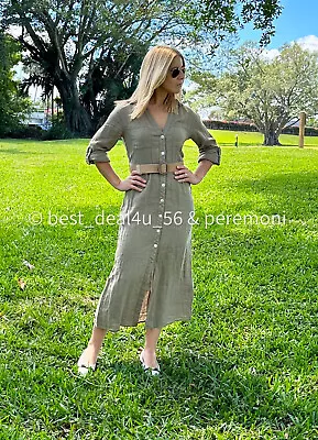 Zara Womens Belted Shirtdress 100%linen Fabric Size(xssml) • $50