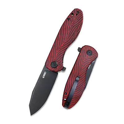 Kubey Master Chief Flipper Folding Knife 3.43  Stainless Steel Blade Camp Folder • $56