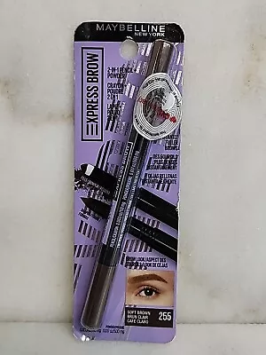 Maybelline Express Brow 2-in-1 Pencil + Powder Soft Brown 255 0.003 Oz • $9.25
