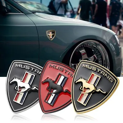 Metal Chrome Car Styling Running Horse Emblem Badge For Ford Mustang Shelby GT • $11.81