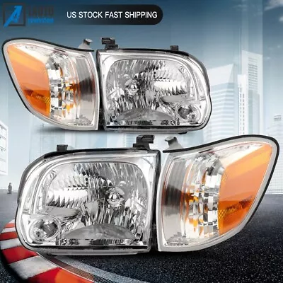 Headlights Assembly Headlamp Pair For 2005-2007 Toyota Sequoia Tundra 4.7L 4.0L • $101.27