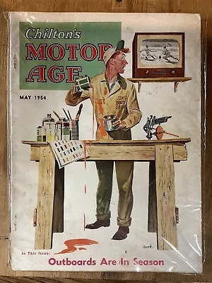 Vintage May 1954 - Chilton’s MOTOR AGE Magazine - America’s Pastime Interference • $9.50