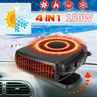 4-in-1 Portable Heater Heating Cooling Fan Defroster Demister For Car Truck 12V • $12