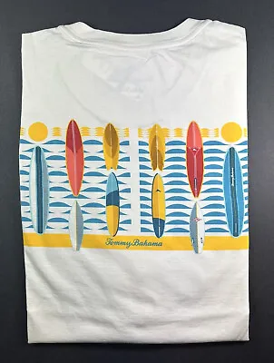 Tommy Bahama Men's T Shirt / Retro Surfside / VANILLA ICE / Cotton / Reg $54 • $29.75