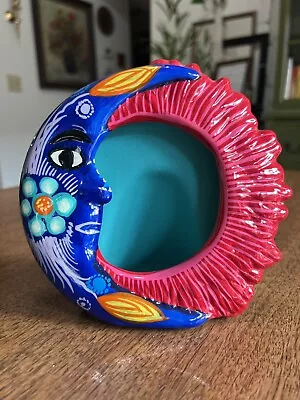 Hand Painted Mexican Folk Art Sun & Moon Frame • $15