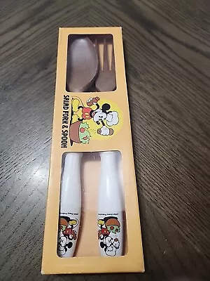 Retro Walt Disney Mickey Mouse Salad Serving Set 11  Fork And Spoon • $14.50