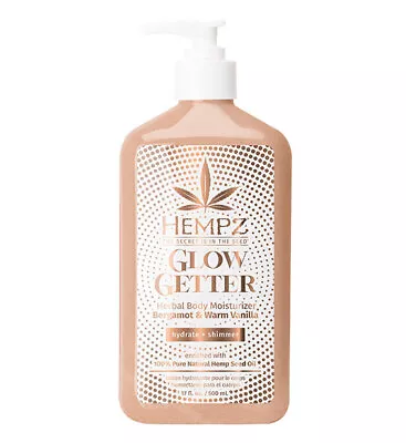 Hempz Glow Getter Herbal Body Moisturizer With Shimmer 17oz - Bergamot & Vanilla • $20.88