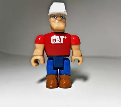 Mega Bloks  CAT Construction Figure Articulated Workman RED Shirt TOY Blocks • $6.95