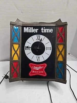 Miller High Life / Miller Time / Stained Glass Style Clock / Read*** • $75