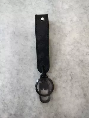 Montblanc Extreme 3.0 Key Fob Black Leather Keychain With Accessory Hook 129983 • $199.99