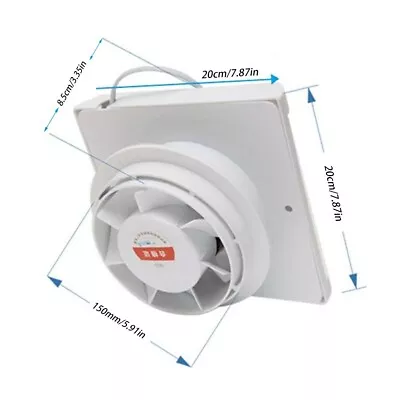 15W 220V Wall Mounted Exhaust Fan Low Noise Home Bathroom Kitchen Garage Air DC • $22.59