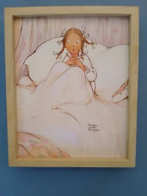 Mabel Lucie Attwell Print 'Merry Christmas' FRAMED PICTURE • £22