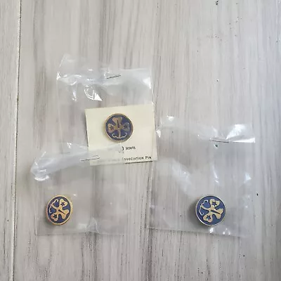Vintage Girl Scouts World Association Pins 3x - Clover Leaf • $8