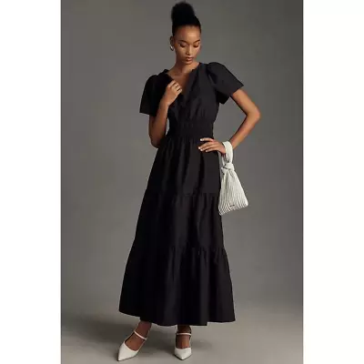 Anthropologie Black Cotton Somerset Maxi Dress NWT XSP • $150