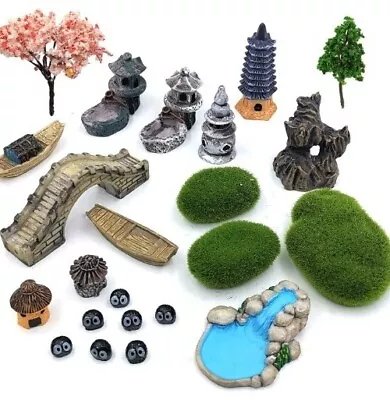 Set Of 23 Zen Garden Accessories Mini Meditation Zen Tray Items Kit • $26.99