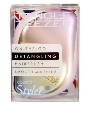 Tangle Teezer Compact Styler Detangling Hairbrush Pearlescent Matte Chrome • £12.99