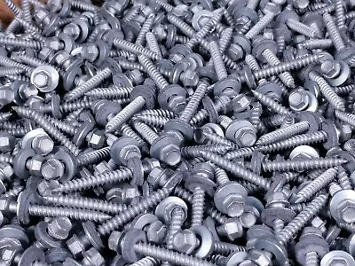 50 - #9 X 1-1/2  Hex Washer Head Metal Roof Screws Sheet Metal Roofing Siding  • $7.95