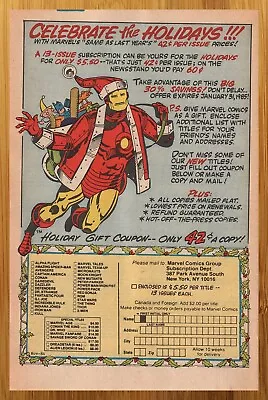 1984 Marvel Comics Subscription Vintage Print Ad/Poster Iron Man Christmas Art • $14.99