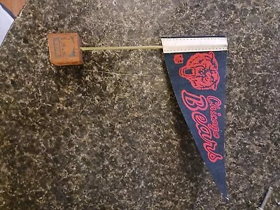 Vintage 1960's Chicago Bears NFL Football Mini 9 Inch Felt Pennant • $25