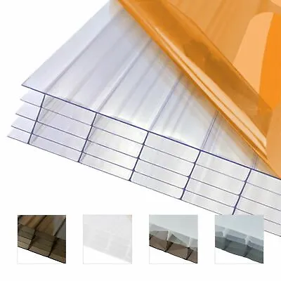 £95.36 • Buy 25mm Polycarbonate Sheet Conservatory Lean-To Carport Canopy Multiwall Roofing