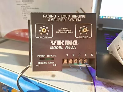 Viking  Multi-Line Loud Ringer/ Paging Amplifier | PA-2A • $48.50