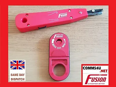 CYCLOPS + IDC TOOL Cable Stripper Cutter Punch Down Cat5e Data Voice Fibre RED • £22.95