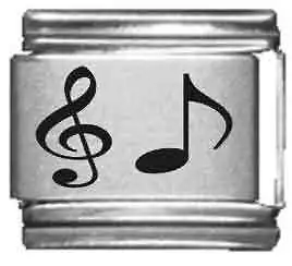 Clearly Charming Music Note Laser Italian Charm • $3.49