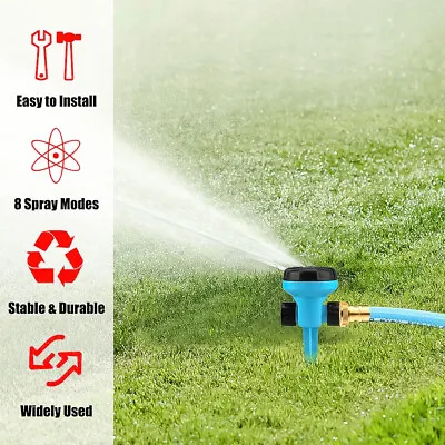 360° Auto Irrigation System Rotating Lawn Sprinkler For Garden Patio Spray Grass • $9.94