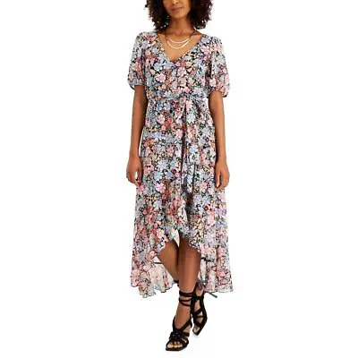 INC Womens Chiffon Floral Long Fit & Flare Dress BHFO 3810 • $11.99