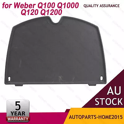 1X BBQ Half Griddle Plate Iron For Weber BABY Q1000 Q1200 Q100 Q120 Series • $49.99