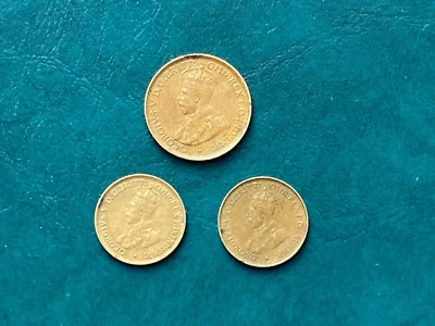 £9.99 • Buy British West Africa 1920 KN 6 Pence & 2 X 1920 KN Coins