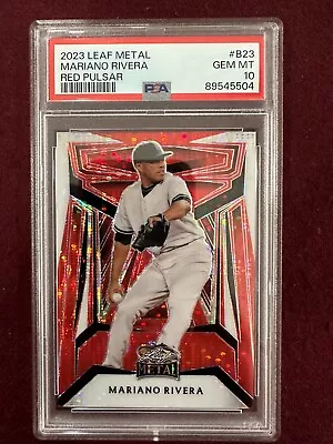 Mariano Rivera 2023 Leaf Metal Red Pulsar 3/3 PSA 10 Gem Mt • $120