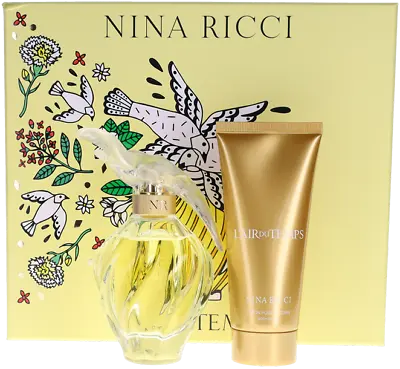 L'air Du Temps By Nina Ricci For Women Set: EDT 3.4 + Body Lotion 3.4 New • $102.59
