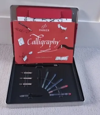 £10 • Buy Parker Calligraphy Gift Set Vector Fountain Pen/4 Nibs/5 Inks & Convertor