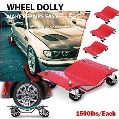 New Set Of (4) Auto Dolly Car Dolly Wheel Tire 12 X16  Skate 6000lb Repair Slide • $94.99