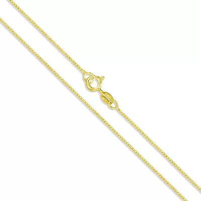 Vermeil Gold Necklace Shiny Finish Sterling Silver Italian Chain New Wholesale • $15.29