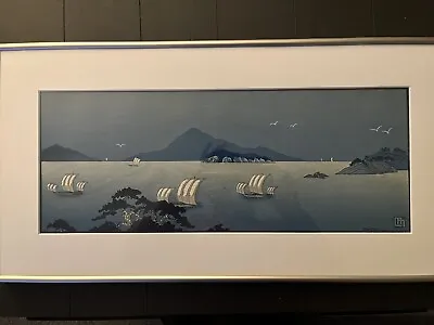 Lilian May Miller “Inland Sea Japan 1928 Tanzaku Print • $2000
